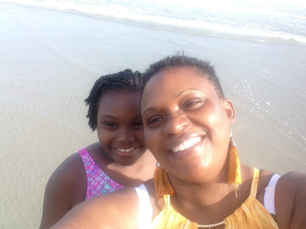 Mom and Daughter Selfie on beach