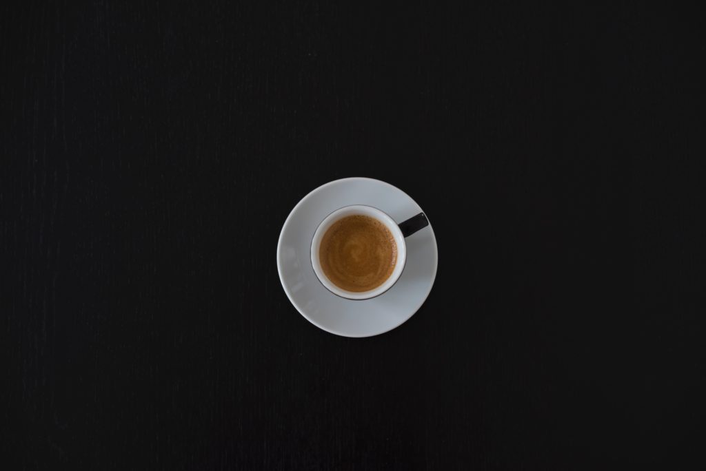 Coffee on Black Table