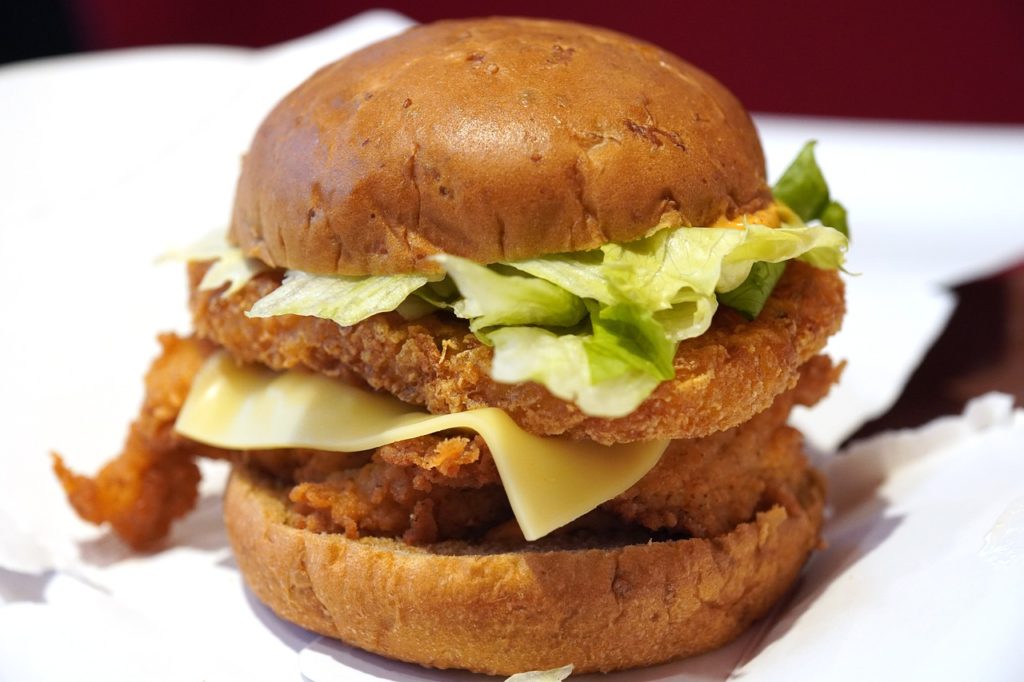 Fried Chicken Sandwich with Toppings