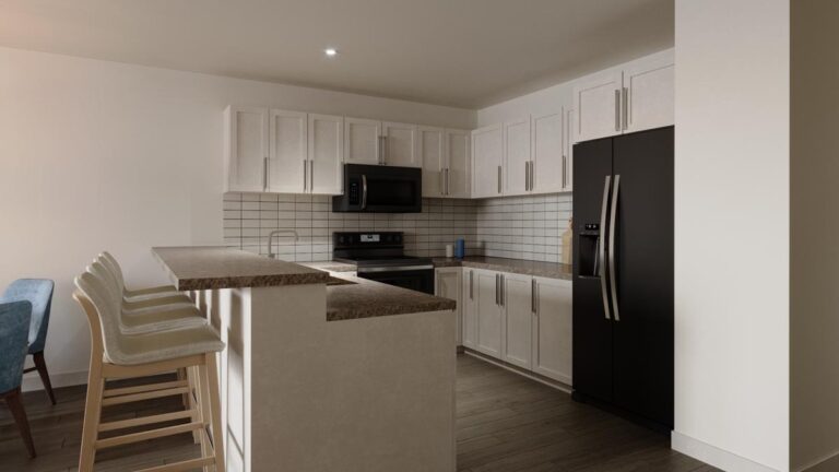 Oceanfront 2 Bedroom Condo Rendering - Kitchen