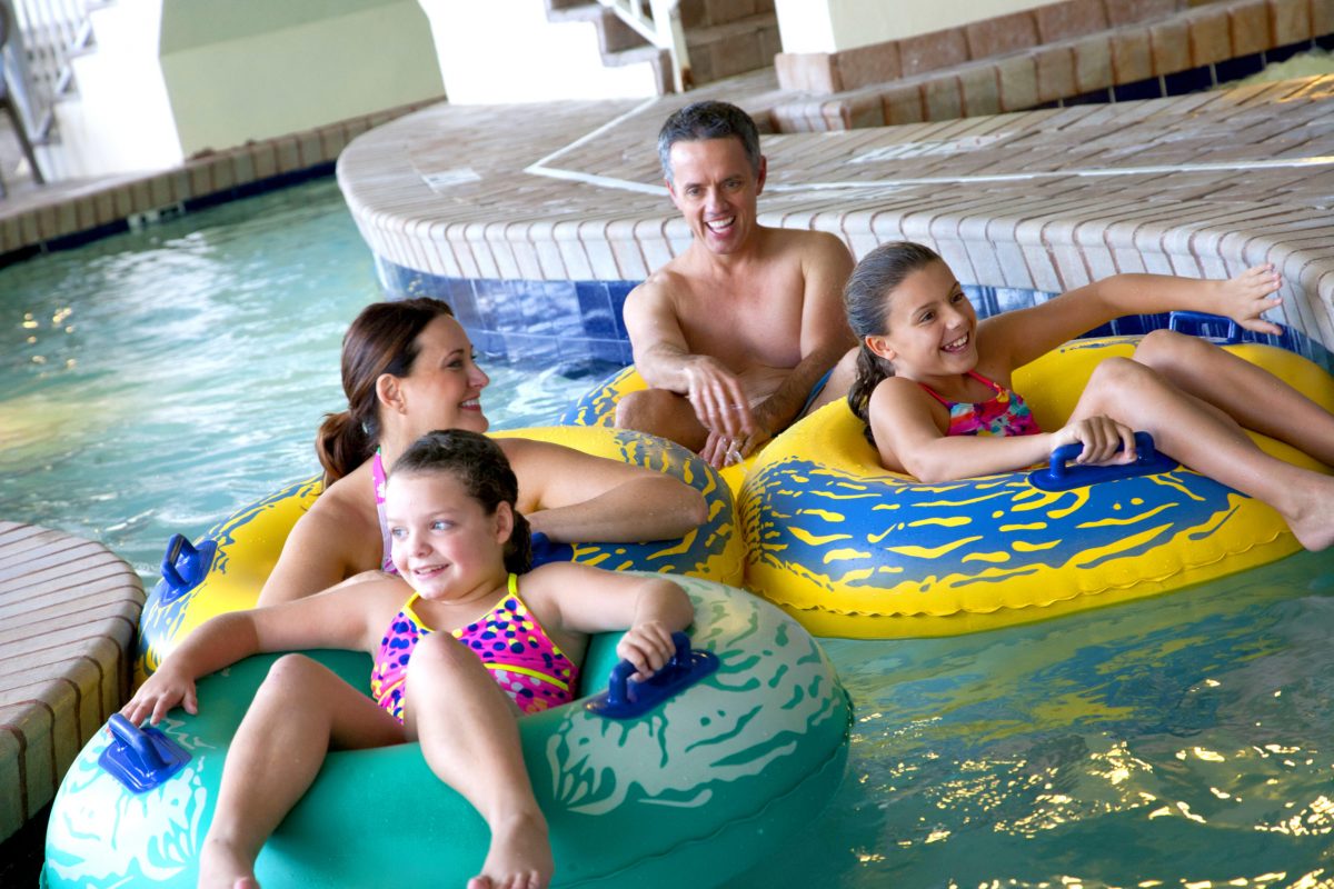 Family in Paradise Lazy River