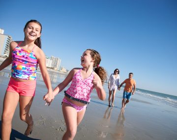 Family on the beach