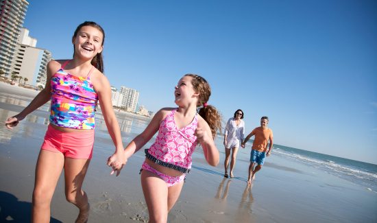 Family on the beach