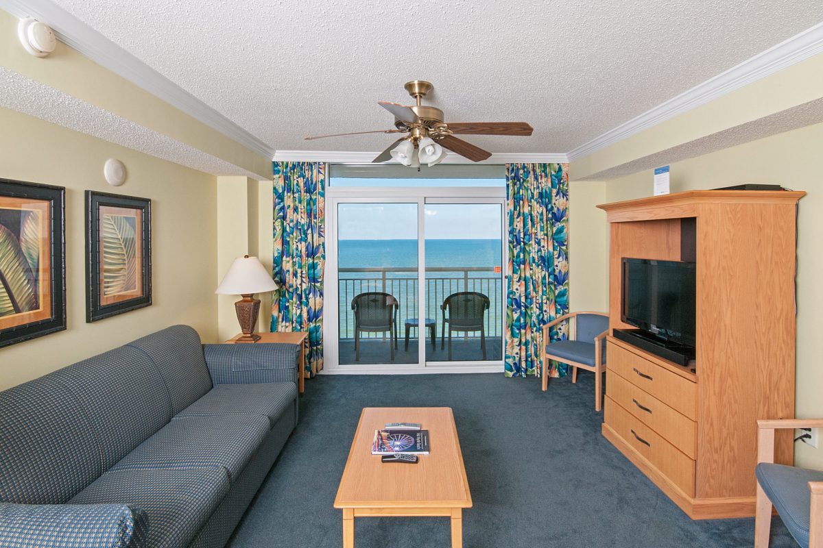 Paradise Oceanfront 2 Bedroom Condo Living Room